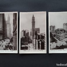 Postales: LOTE 3 POSTALES NEW YORK, BROADWAY, MUNICIPAL BUILDING - ROTARY PHOTO E.C AÑOS 20 ..L3851. Lote 259243655