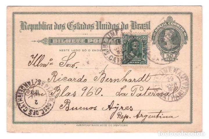 Postcards: ENTERO POSTAL DE BRASIL // CIRCULADA EN 1913