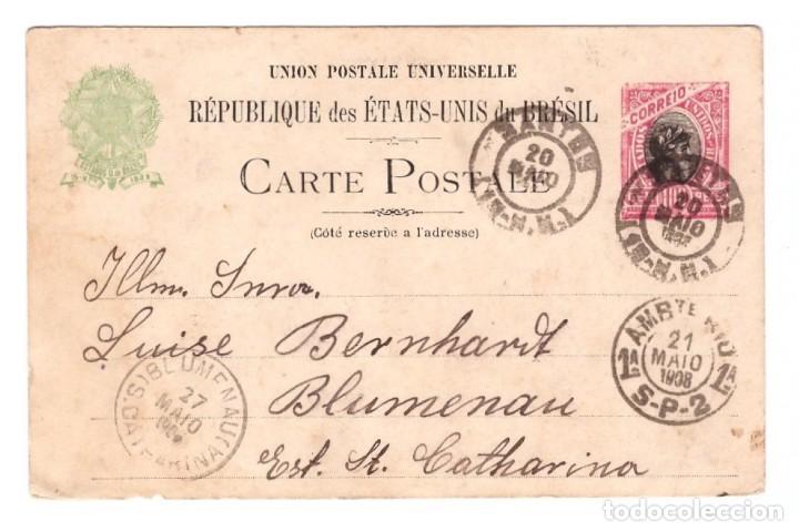Cartes Postales: ENTERO POSTAL DE BRASIL // CIRCULADA EN 1903