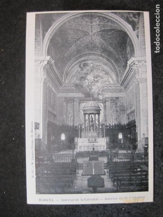 Postais: CUBA-HABANA-INTERIOR DE LA CATEDRAL-POSTAL ANTIGUA-(82.378)