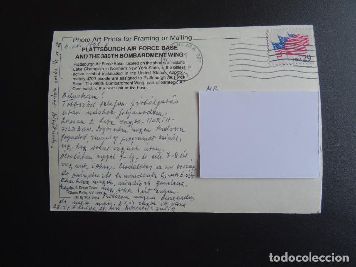 Postales: POSTAL PLATTSBURGH AIR FORCE BASWE 1993 SELLADA - Foto 2