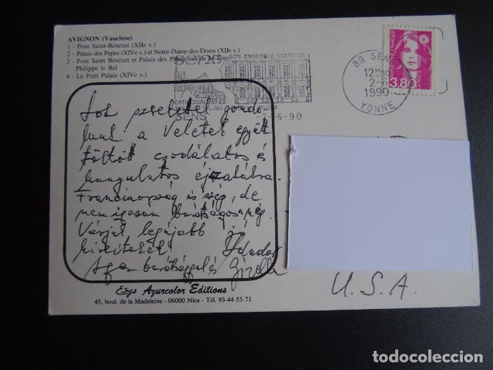 Postales: POSTAL AVIGNON 1990 SELLADA - Foto 2