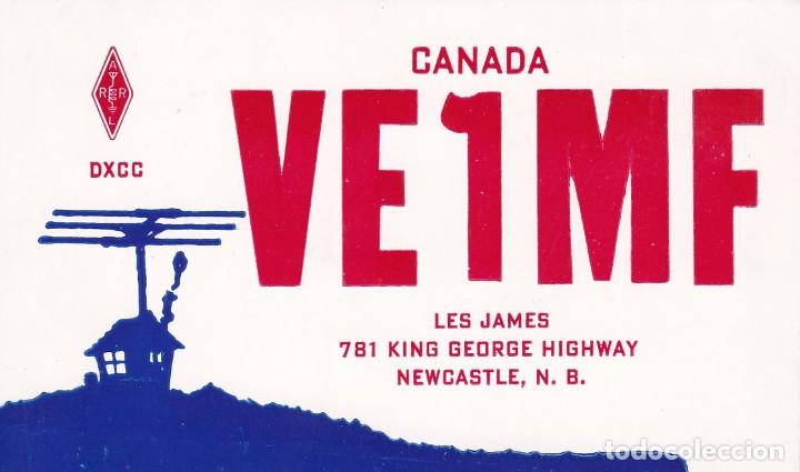 Postales: Postal radio aficionado Canada. VE1MF Les James Newcatle