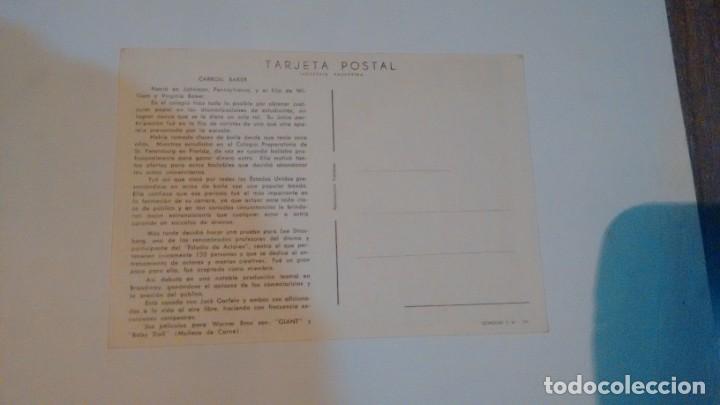 Postales: POSTAL - CARROLL BAKER - Foto 2