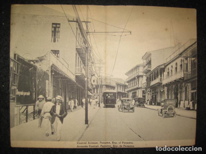 Postkarten: PANAMA-AVENIDA CENTRAL-COCHES Y TRANVIA-POSTAL GIGANTE-VER FOTOS-(90.315)
