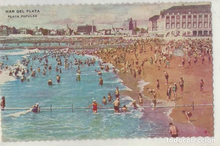 Postales: Playa. Mar del Plata. Argentina. / Postal circulada 1944