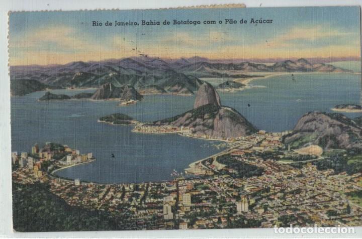 Postales: R&iacute;o de Janeiro. Bah&iacute;a de Botafogo com o Pao de A&ccedil;ucar. Brasil. / Postal circulada y sellada 1948