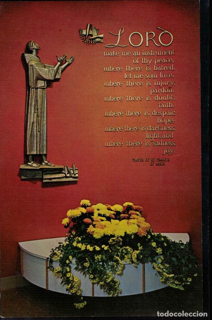 Postais: St. Francis Chapel. Boston Massachussets. Estados Unidos. / Postal sin circular A&ntilde;os 50