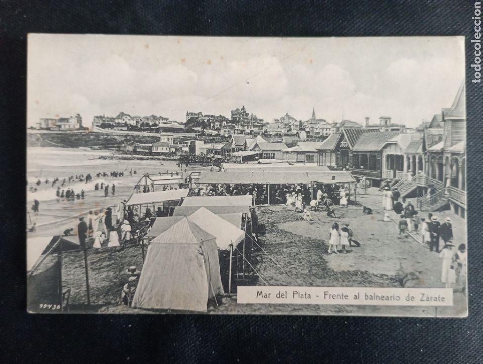 Postais: MAR DEL PLATA - FRENTE AL BALNEARIO DE Z&Aacute;RATE. CENTENARIO DE LA INDEPENDENCIA DE BRASIL