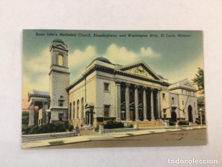 Postcards: ST LOUIS, MISSOURI. SAINT JOHN'S CHURCH, KINSHIGHWAY AND WASHINGTON BLVD.