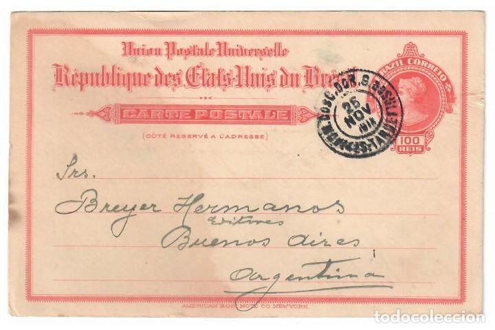 Cartes Postales: ENTERO POSTAL DE BRASIL // CIRCULADA EN 1913