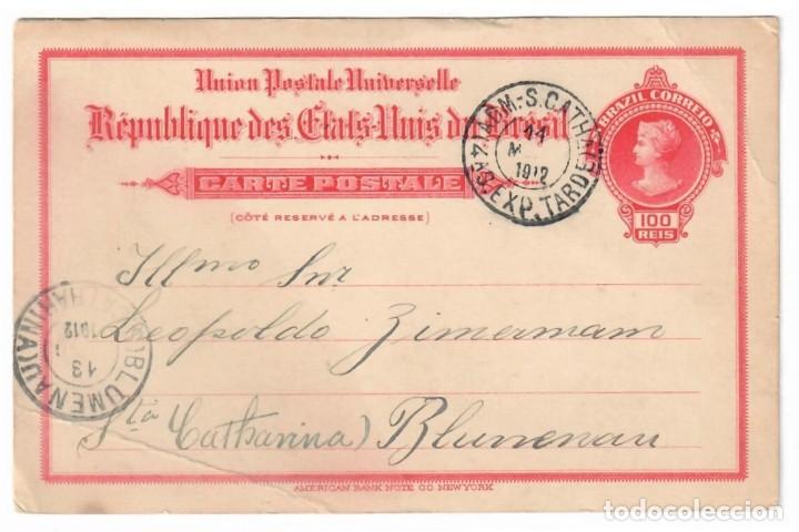 Cartes Postales: ENTERO POSTAL DE BRASIL // CIRCULADA EN 1912