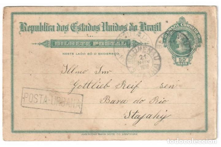 Cartes Postales: ENTERO POSTAL DE BRASIL // CIRCULADA EN 1910