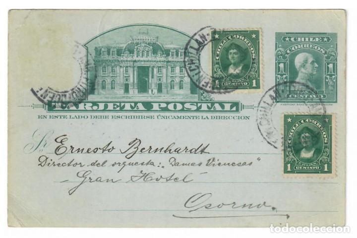 Cartoline: ENTERO POSTAL DE CHILE // CIRCULADA EN 1912