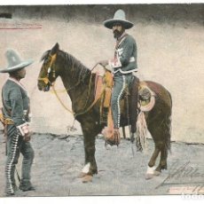 Postales: POSTAL REPUBLICA MEXICANA RURALES LATAPI Y BERT ESCRITA CIRCULADA 1915 SALTILLO GOHA MEXICO A REUS. Lote 345163068