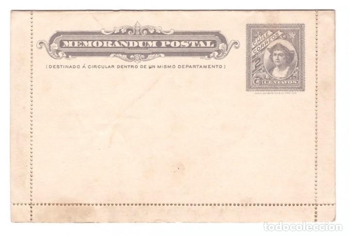 Cartoline: MEMOR&Aacute;NDUM POSTAL DE CHILE // SIN CIRCULAR