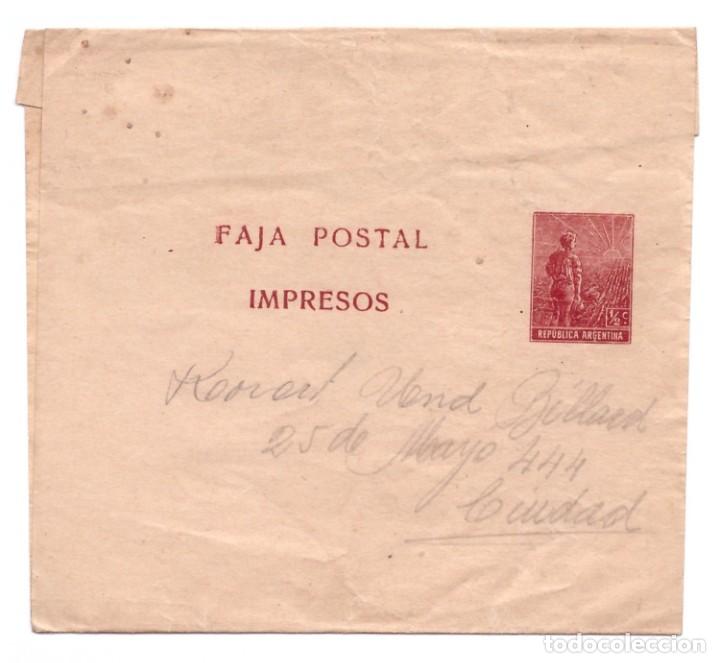 Postales: FAJA POSTAL DE ARGENTINA // CIRCULADA EN 1915 - Foto 1