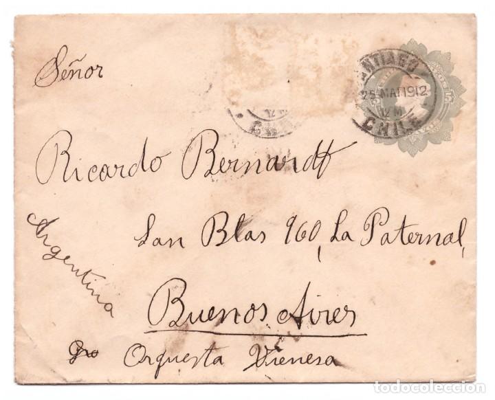 Cartoline: SOBRE POSTAL DE CHILE // CIRCULADA EN 1912