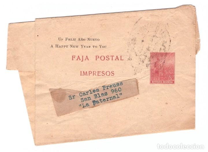 Cartoline: FAJA POSTAL DE ARGENTINA // UN FELIZ A&Ntilde;O NUEVO // CIRCULADA