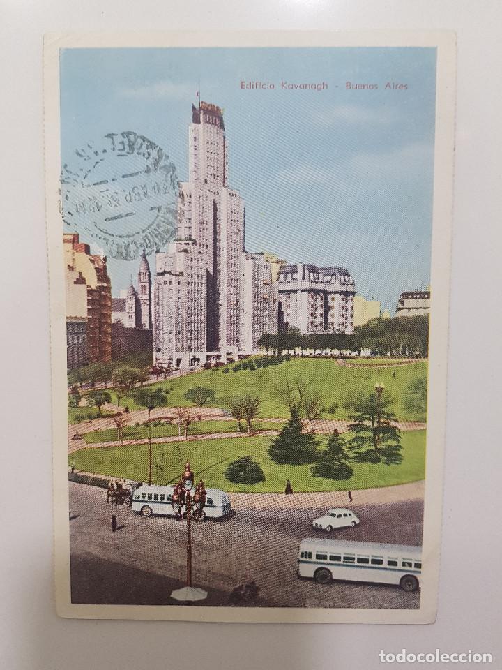 Postales: POSTAL ARGENTINA / BUENOS AIRES 1951. EDIFICIO KAVANAGH / CIRCULADA A MADRID - Foto 1