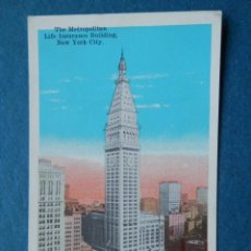 Postales: NEW YORK CITY USA THE METROPOLITAN LIFE INSURANCE BUILDING POSTAL ANTIGUA. Lote 355952545
