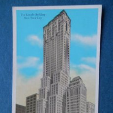 Postales: NEW YORK CITY USA THE LINCOLN BUILDING POSTAL ANTIGUA. Lote 355952555