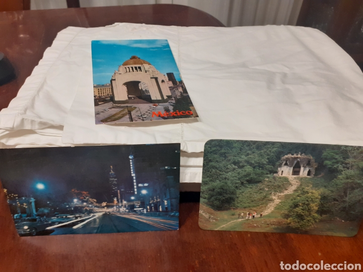 Postales: Lote 4 postales de M&eacute;xico (Palenque,DF) - Foto 1