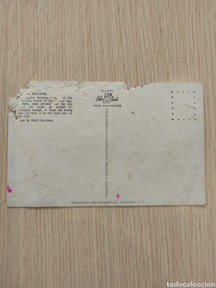 Postales: Postal Washington (deteriorada) - Foto 5