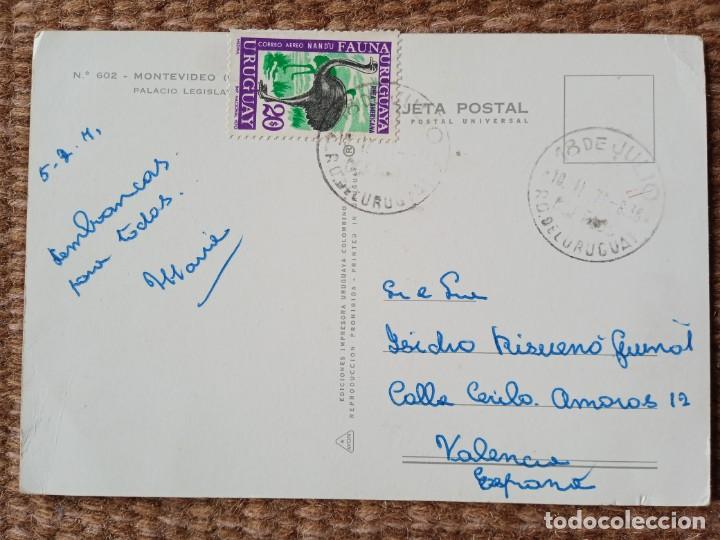 Postales: MONTEVIDEO - URUGUAY - POSTAL CIRCULADA A ESPA&Ntilde;A - Foto 2