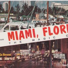 Postales: EUA, FLORIDA, MIAMI, THE MAGIC CITY - PLASTICHROME P11137 - S/C. Lote 363536875