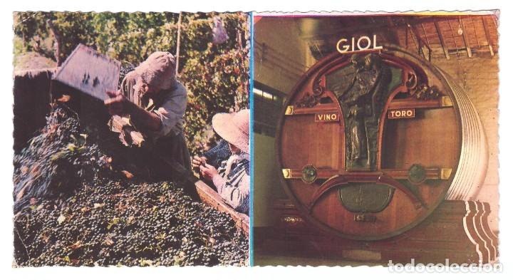 Postais: MENDOZA (ARGENTINA) // VENDIMIA Y TONEL DE LA BODEGA GIOL // CIRCULADA EN 1966