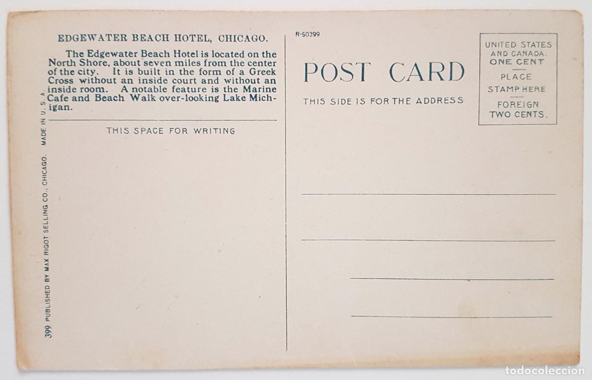 Postales: USA, Chicago Edgewater Beach Hotel - Foto 2