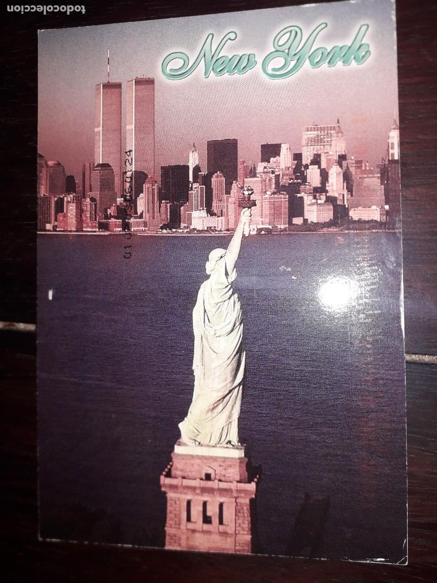 Postcards: N&ordm; 43815 POSTAL ESTATUA DE LA LIBERTAD TORRES GEMELAS NEW YORK