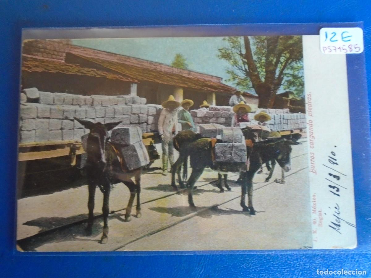 Postales: (PS-71585)POSTAL DE MEXICO-BURROS CARGANDO PIEDRAS