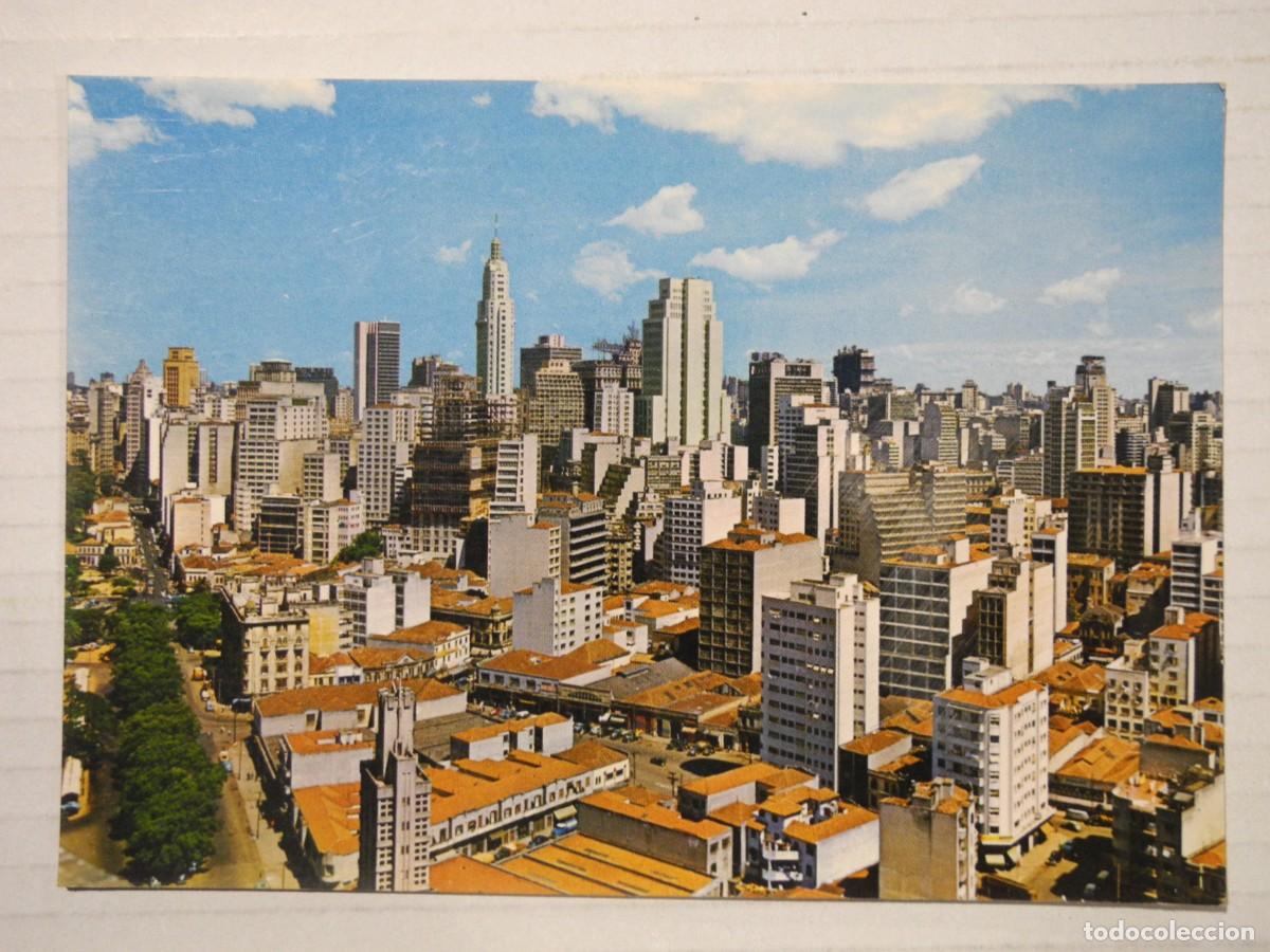 Postkarten: Sao Paulo. Vista parcial de la ciudad. Brasil. Circulada 1970