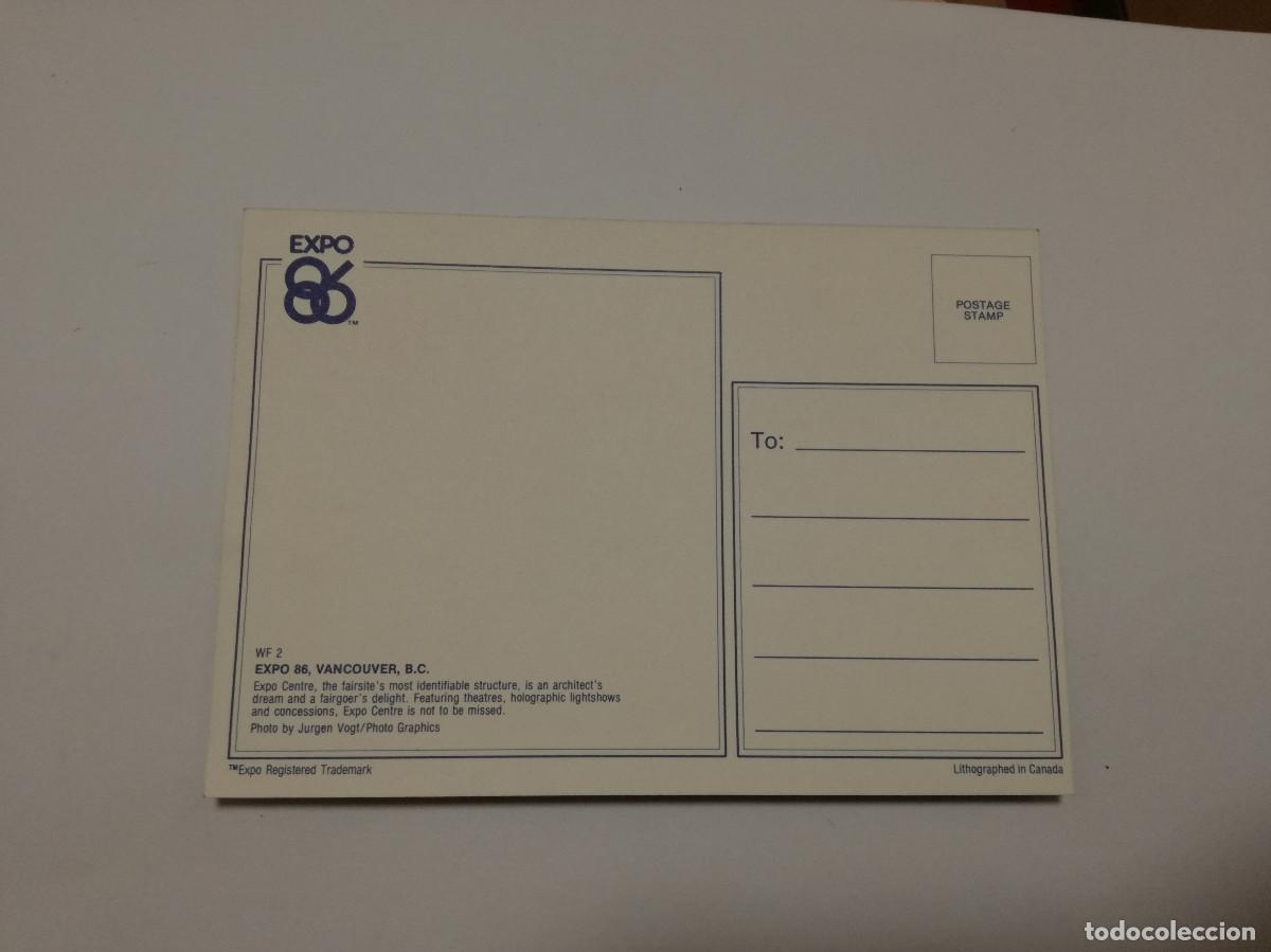 Postales: POSTAL - CANADA - VANCOUVER, EXPO 86 - Foto 2