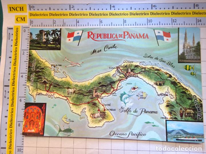 Postales: POSTAL DE PANAM&Aacute;. MAPA MONUMENTOS. 418 - Foto 1