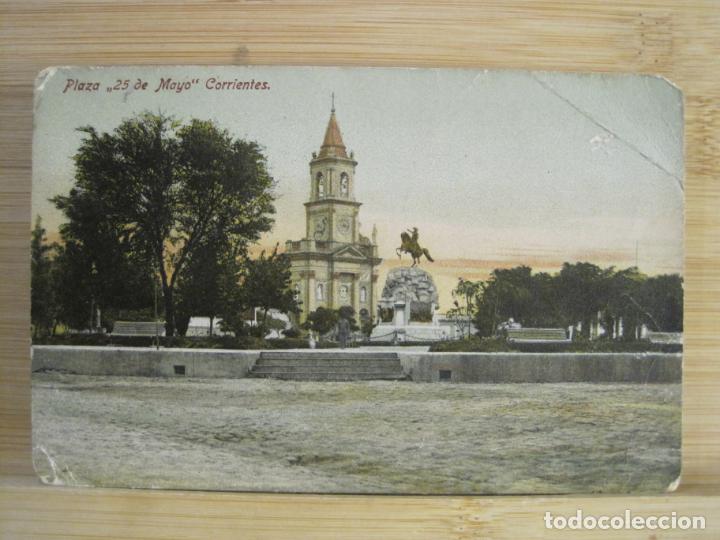 Postales: PARAGUAY-PLAZA 25 DE MAYO CORRIENTES-POSTAL ANTIGUA-(100.197)