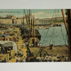 Postales: POSTAL ANTIGUA LA HABANA, CUBA, WHARF SCENE, HARRIS BROS 4009, 1900-1920