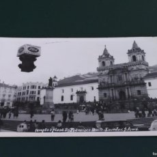 Postales: ECUADOR - TEMPLO Y PLAZA DE S. FRANCISCO - QUITO - CIRCULADA