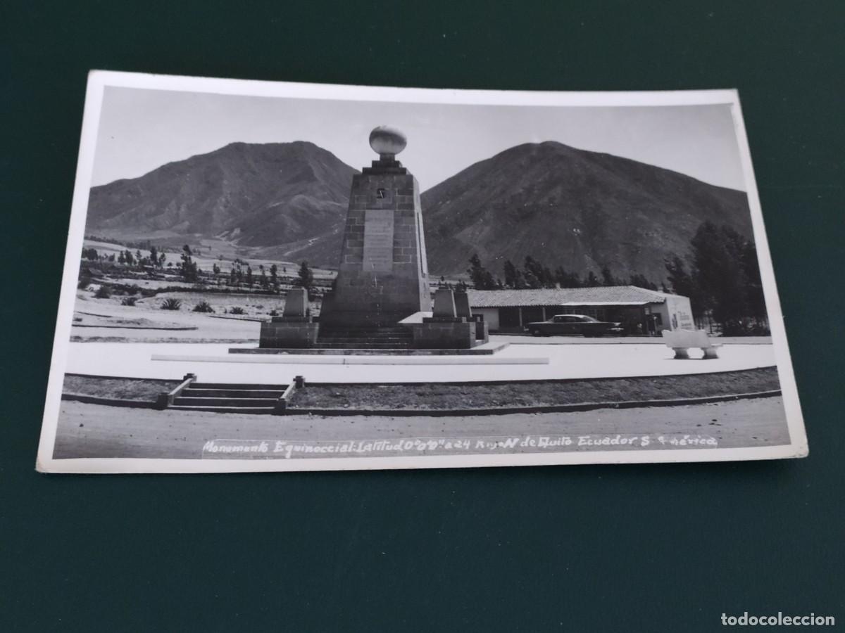 Postales: ECUADOR - MONUMENTO EQUINOCCIAL LATITUD 0&ordm; 0&acute;0&rdquo; - CIRCULADA EN 1963