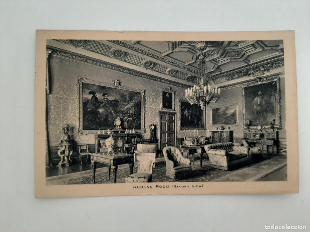Postcards: POSTAL CASTILLO DE WINDSOR RUBENS ROOM. CIRCULADA. A&Ntilde;OS 50
