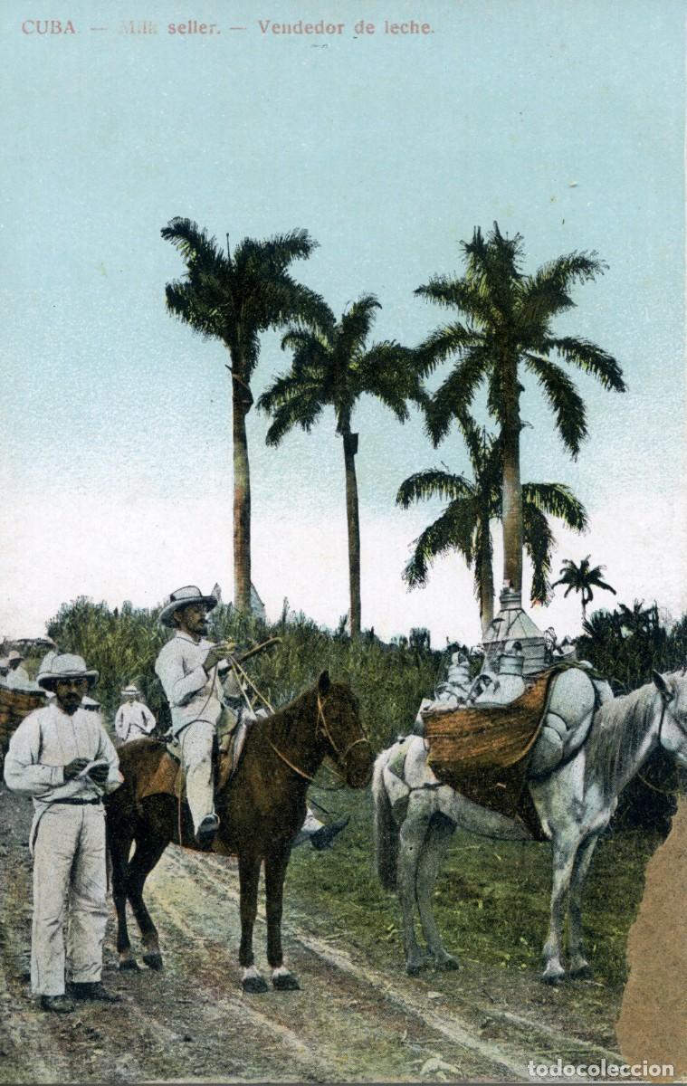 Postcards: CUBA ANTIGUA POSTAL - MILK SELLER - VENDEDOR DE LECHE