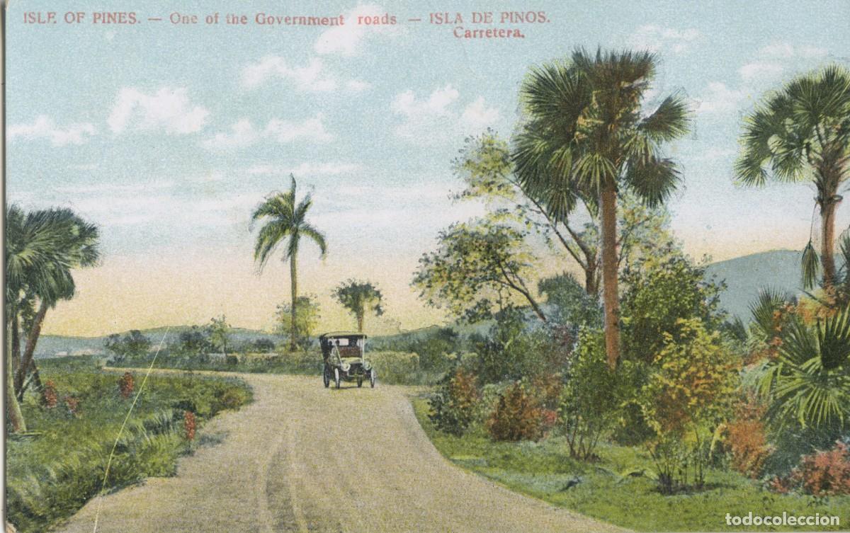 Postcards: CUBA ANTIGUA POSTAL - ISLE OF PINES, ONE OF THE GOVERNEMENT ROADS - ISLA DE PINOS CARRETERA