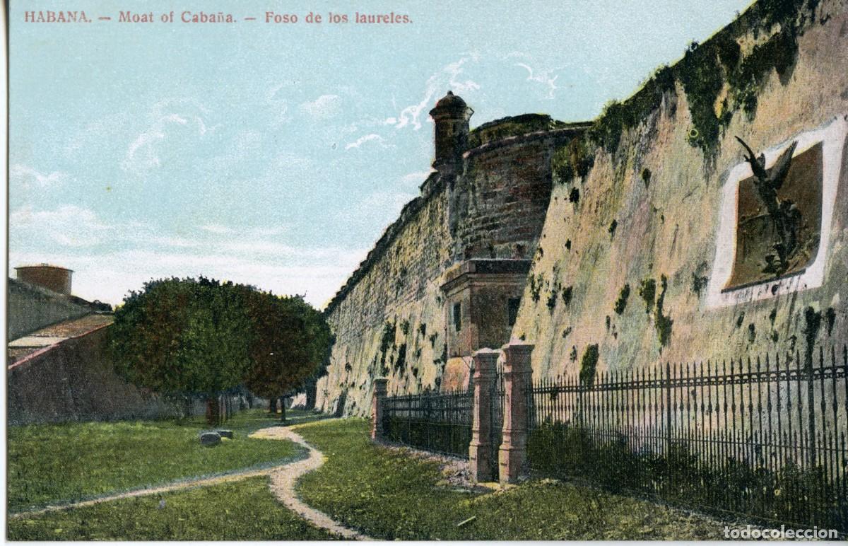 Postcards: CUBA ANTIGUA POSTAL - HABANA, MOAT OF CABA&Ntilde;A - FOSO DE LOS LAURELES