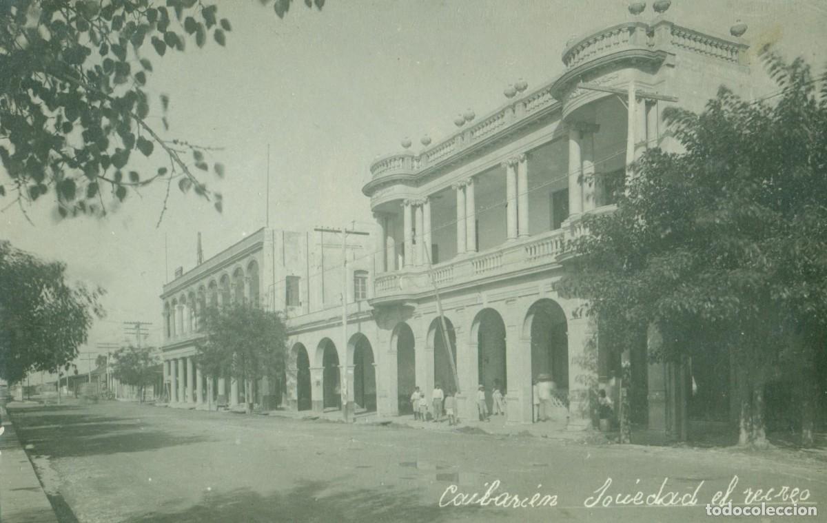 Cartoline: CUBA. CAIBARIEN. SOCIEDAD EL RECREO. POSTAL FOTOGR&Aacute;FICA. HACIA 1920.