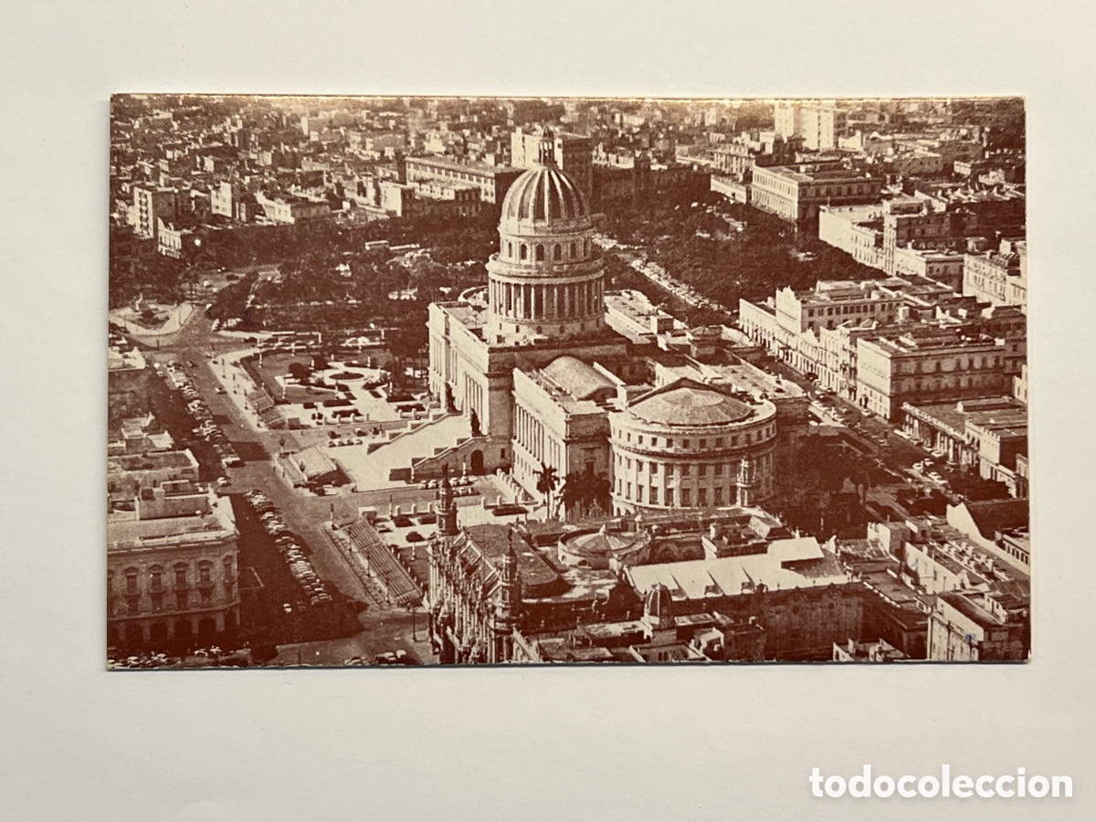 Cartoline: HABANA Cuba. Postal Vista panor&aacute;mica del Capitolio Nacional. Sin identificar editor (h.1960?) S/C