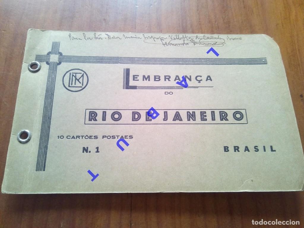 Postkarten: LEMBRAN&Ccedil;A DO RIO DE JANEIRO 1 10 POSTALES ANTIGUAS EN ALBUM CM5