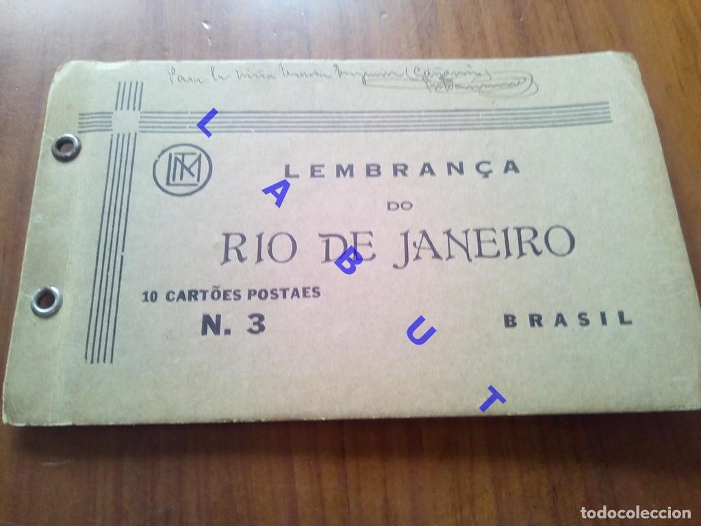 Postkarten: LEMBRAN&Ccedil;A DO RIO DE JANEIRO 3 10 POSTALES ANTIGUAS EN ALBUM CM5