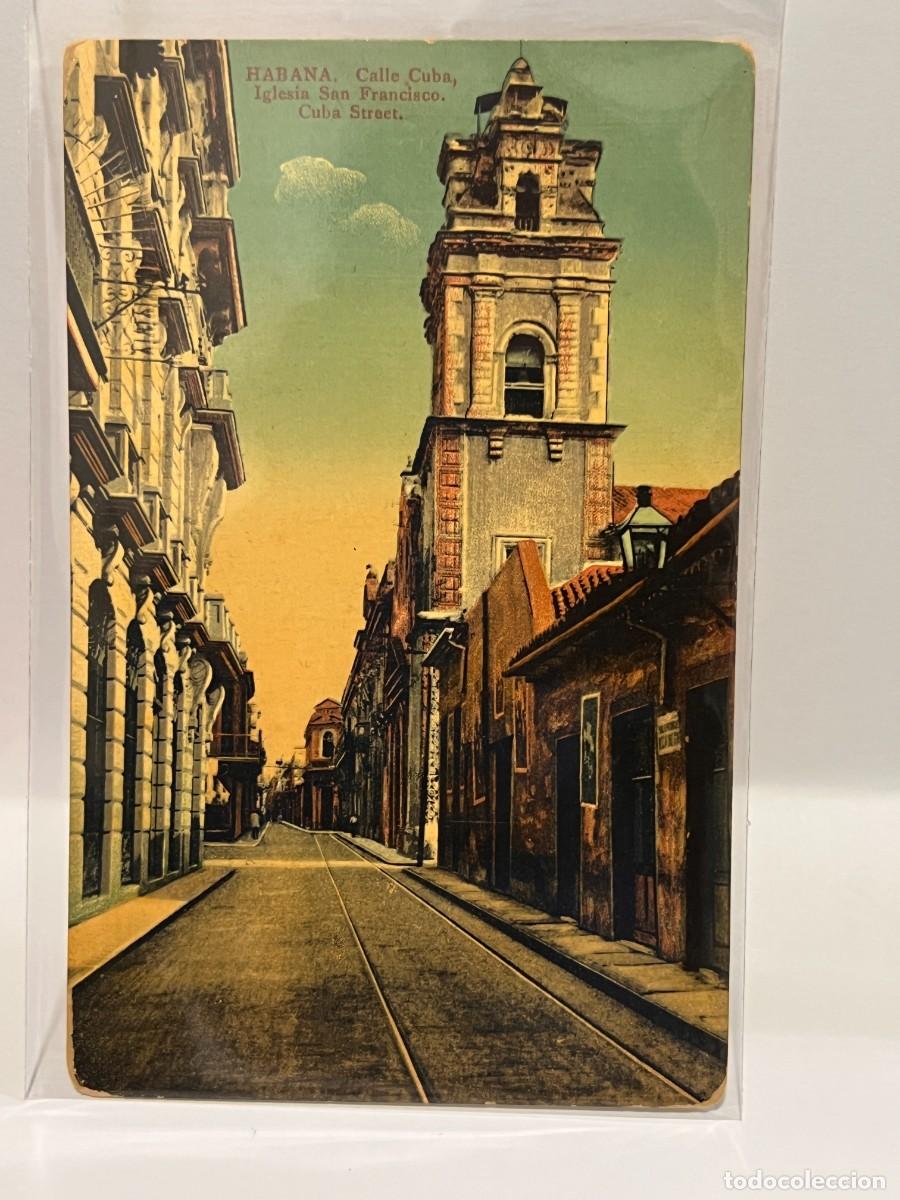 Cartes Postales: TARJETA POSTAL. CUBA. HABANA. CALLE CUBA. IGLESIA SAN FRANCISCO. CUBA STREET